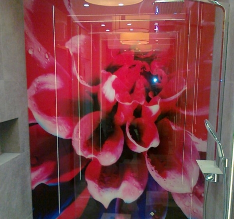 Szkło hartowane ze zdjęciem - prysznic